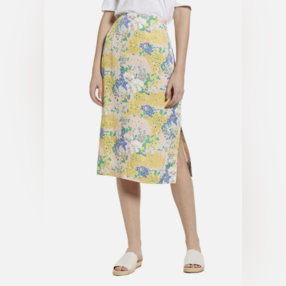 J-Crew silk floral skirt.